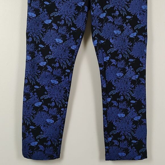 Soft Surroundings Blue Floral Legging Pants Size SP - Picture 7 of 11